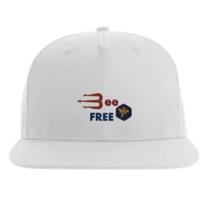 BEE FRE ALVL 5 Panel Retro Snapback Cap | Beechfield B610 White
